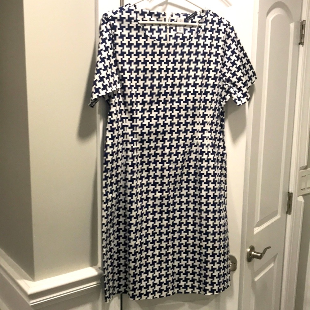 Maglia navy/white dress with back zipper
